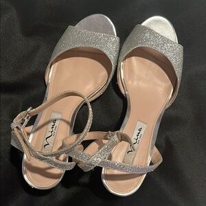 Nina Glitter Ankle Strap Heels